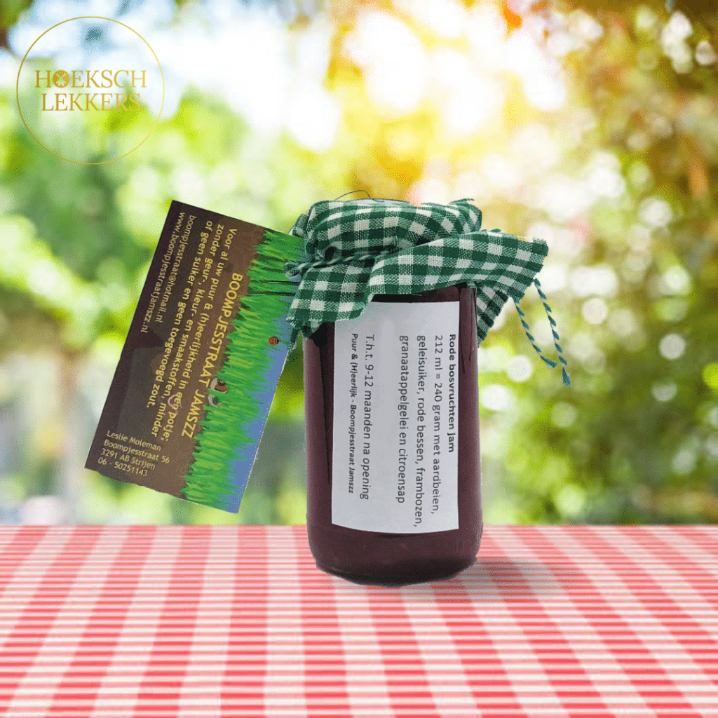 Rode bosvruchten Jam