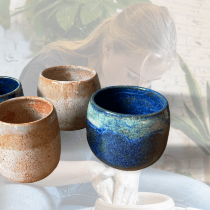 Handgemaakte cappuccino kopjes