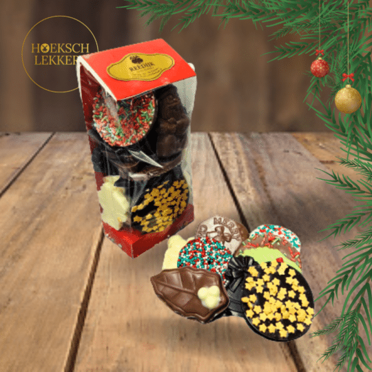Gemengde, massieve kerstchocolade