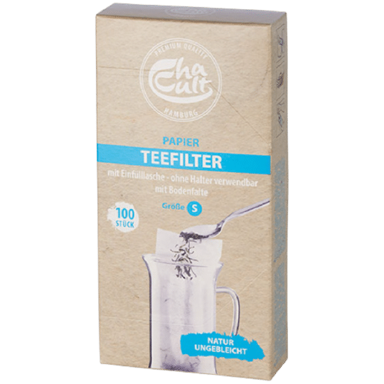 Papieren theefilters voor theekop