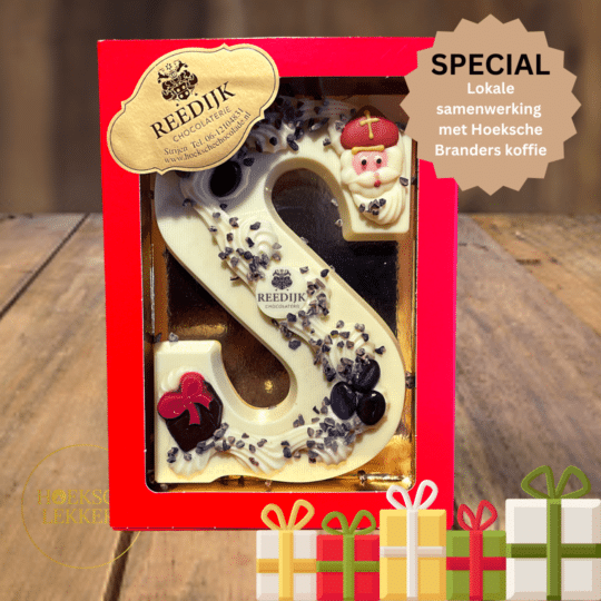 Sint Chocoladeletter Koffie Hoeksche Branders Wit