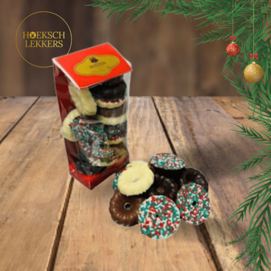 Kerstkransjes chocolade met musketzaad
