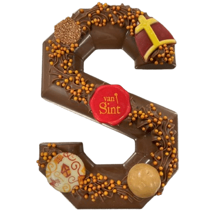 Luxe ambachtelijke Sint chocoladeletter Melk