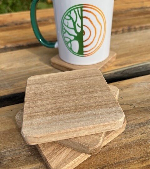 Onderzetters onbehandeld Hoeksch Hout