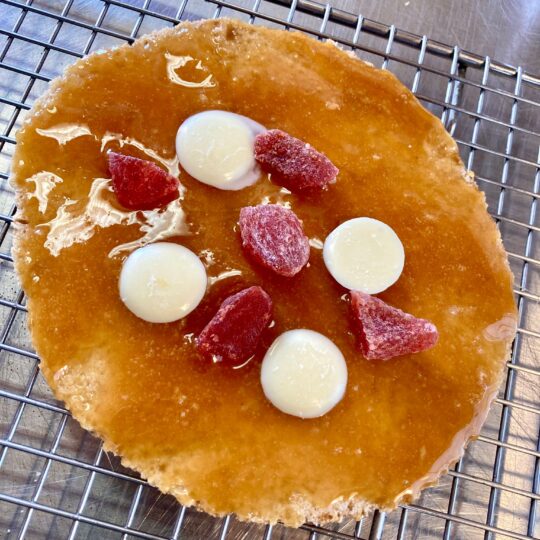 Stroopwafel witte chocolade aardbei