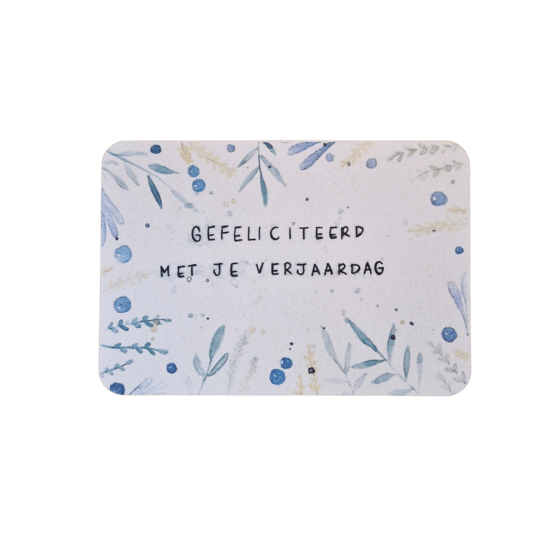 Wenskaart gefeliciteerd